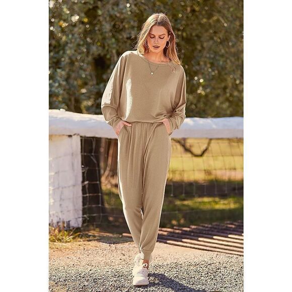 PRETTYGARDEN Women's size small khaki Long Sleeve Pullover - Picture 1 of 7